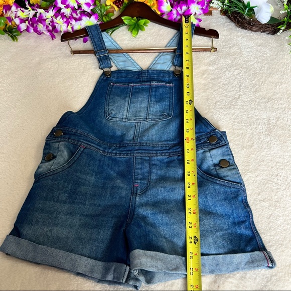 👮🏻‍♂️👮🏻‍♂️SOLD👮🏻‍♂️👮🏻‍♂️Dari Denim Overall Short Jumper 5pockets Size L - Picture 12 of 14